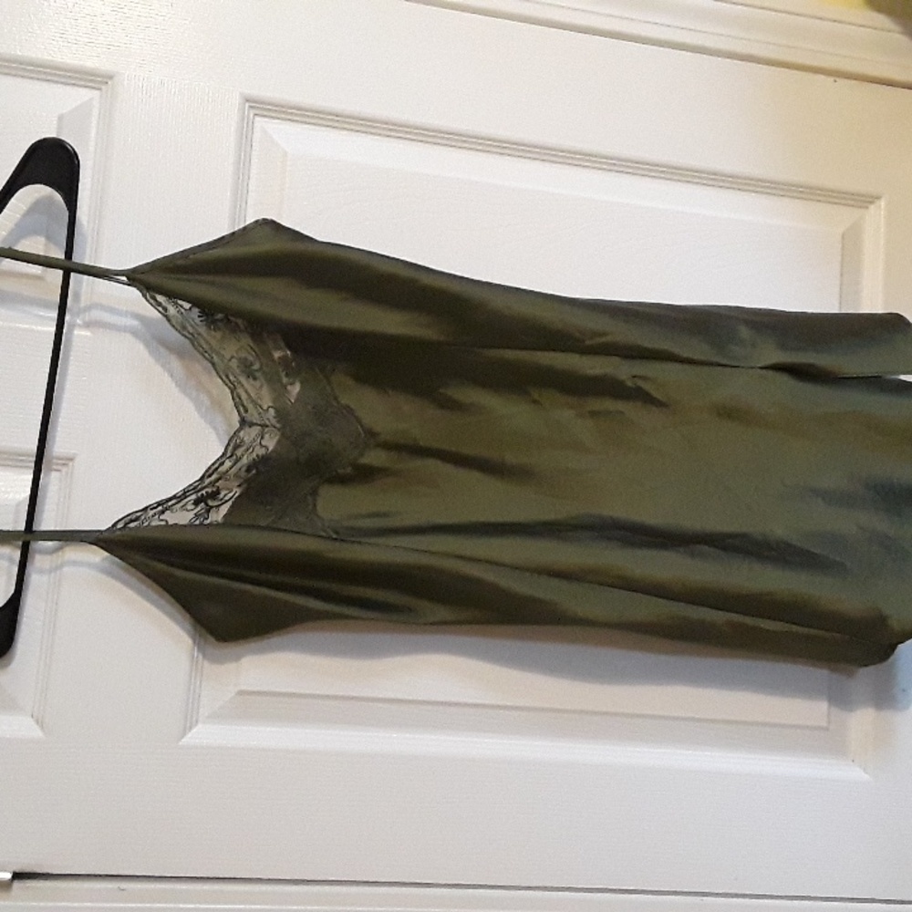 Victoria's Secret vintage Olive slip mesh lace satin lingerie dress - Picture 7 of 11